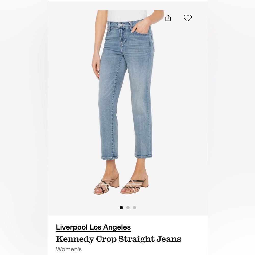 Liverpool Los Angeles Kennedy Crop jeans, excellent condition 27 Camino Real